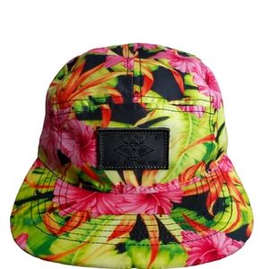 Vintage Hardwood Classics Hisbiscus Flower 5 Panel Hat